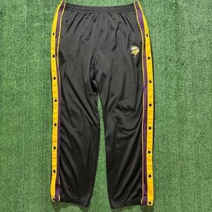 Vintage NFL Gameday Vikings snap leg sweatpants Mens Size XXL